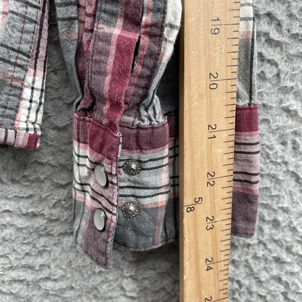 Levi's Pearl Snap Flannel Shirt Men Small Grunge Western Ranch Cowboy Gorp Rodeo